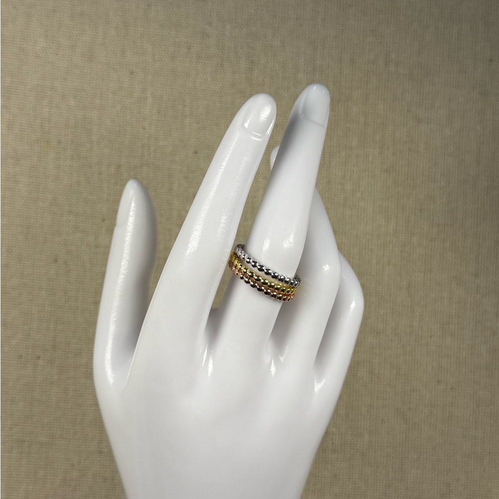 Gold and Silver Stacked Ring